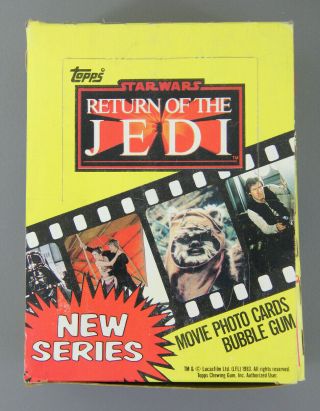 Vintage Star Wars Return Of The Jedi Topps Second Series Wax Box Full 36 Packs