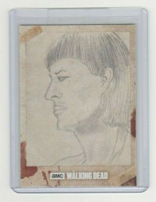 Topps Walking Dead Season 8 Jadis Sketch Card By Artist Pablo Diaz 1/1