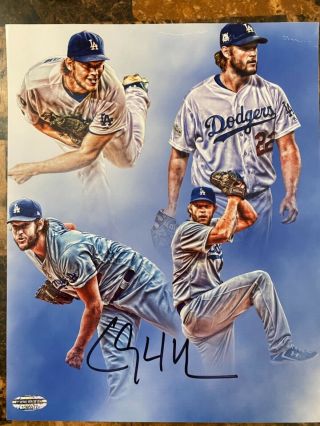 Clayton Kershaw Imperfect Signed Autographed 8x10 Los Angeles Dodgers - -