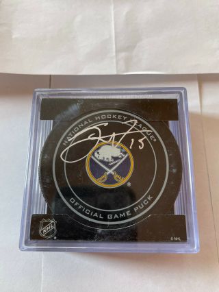 Jack Eichel Signed Nhl Buffalo Sabres Hockey Puck With Dave And Adams