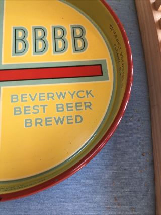 Vintage BEVERWYCK BEST BEER BREWED Beer Tray Sign Bar 4 BBBB ALBANY YORK NY 5