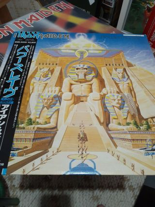 Iron Maiden Powerslave Japan Lp Obi,  Re Listed Due To Time Waster