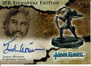 Mage Knight Jordan Weisman Autograph Card Se - 1