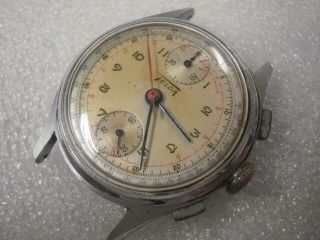 Vintage Men 17j Telda Chronograph Wrist Watch w/ Venus 170 & Telemetre Dial 2Fix 3