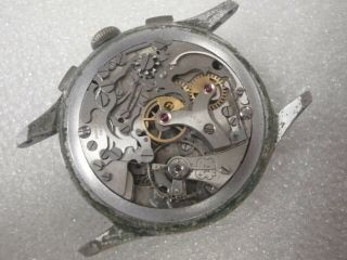 Vintage Men 17j Telda Chronograph Wrist Watch w/ Venus 170 & Telemetre Dial 2Fix 6