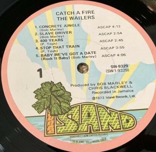 BOB MARLEY - CATCH A FIRE - US ISLAND LP wailers ZIPPO COVER (PARTIAL) 2