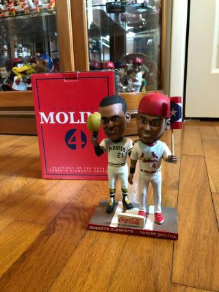 Yadier Molina / Roberto Clemente Dual Bobblehead St Louis Cardinals 2019