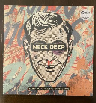Neck Deep Rain In July / A History Of Bad Decisions Vinyl Green/ Orange Smash