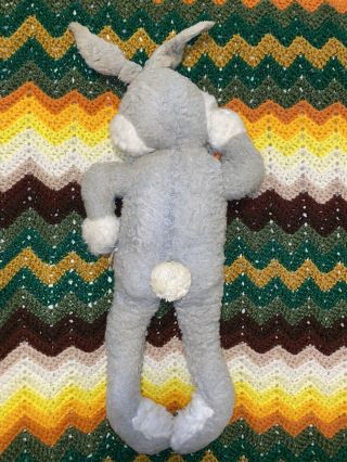 Vintage 60s Bugs Bunny Talking Plush Doll Pull String Rubber Face 2