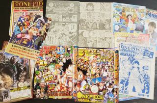 One Piece 999 - 1000 2 Huge Double - Side Posters 2 Cover Pages From Shonen Jump Mag