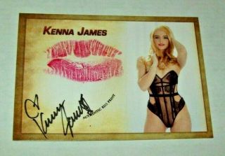 2018 Collectors Expo Model Kenna James Autographed Kiss Card
