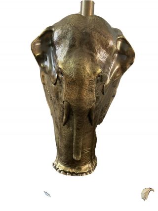 Vintage Chapman Bronze Elephant Table Lamp.  No Shade