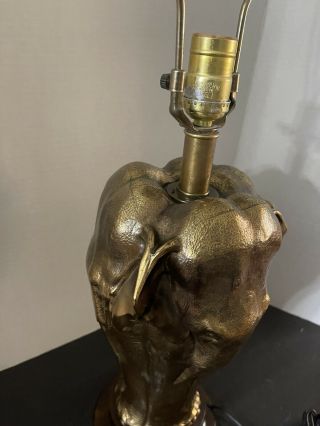Vintage Chapman bronze Elephant Table Lamp.  No Shade 4