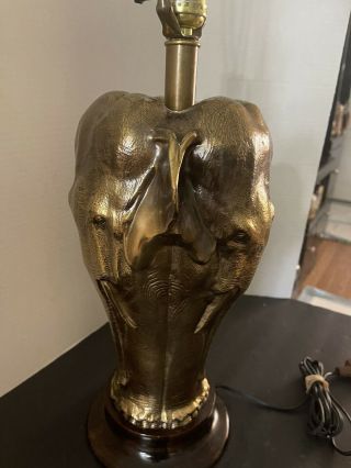 Vintage Chapman bronze Elephant Table Lamp.  No Shade 5