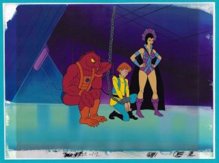 He - Man Masters Of The Universe Evil Lyn Clawful Motu 1983 Animation Cel Backg 2