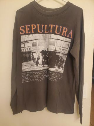 Sepultura 1994 Chaos A.  D.  Vintage Tour Shirt Single Stitch