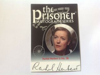 Autograph Series Card The Prisoner Rachel Herbert No58 Rare Hand Signed P&p