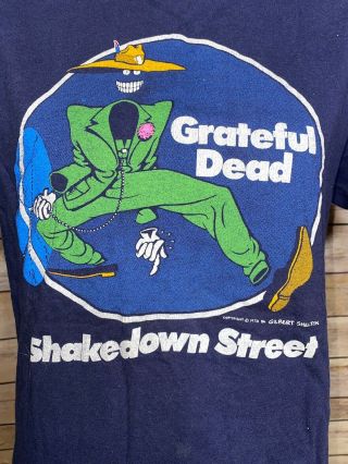 RARE Vintage 70s Grateful Dead Shakedown Street Gilbert Shelton T - Shirt L 2