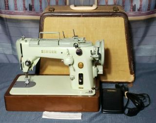 Vintage Singer 319w Sewing Machine Sea - Foam Green W/ Piano Keys