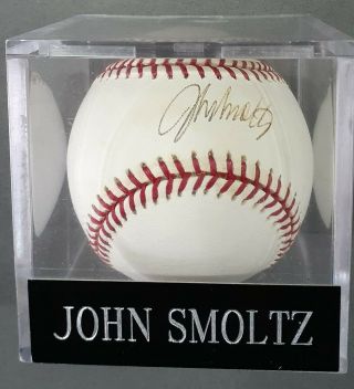 John Smoltz Atlanta Braves Hall Of Fame Pitcher Autographed Baseball