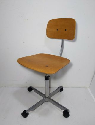 Vintage Kevi Swivel Office Desk Chair Mid Century Danish Modern Jorgen Rasmussen