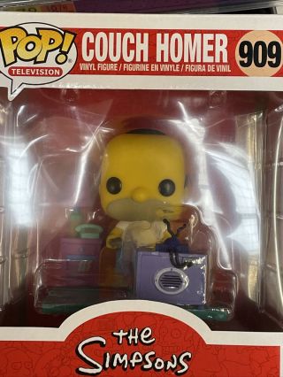 The Simpsons: Couch Homer Watching Tv Pop Deluxe Figure By Funko