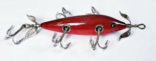 Heddon 150 Dowagiac Underwater Minnow Lure Red Cup Rig C 1910