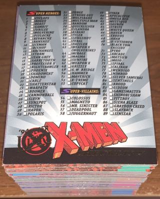 1994 X - Men Ultra Trading Card Almost Complete Set Missing 12 Cards