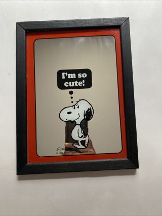 Vintage Schulz Snoopy - I’m So Cute - Picture Mirror