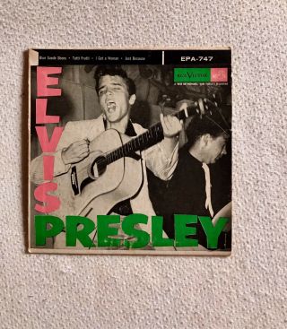 1956 Elvis Presley " Blue Suede Shoes / Tutti Frutti,  45 - Rpm Rca Victor Epa - 747