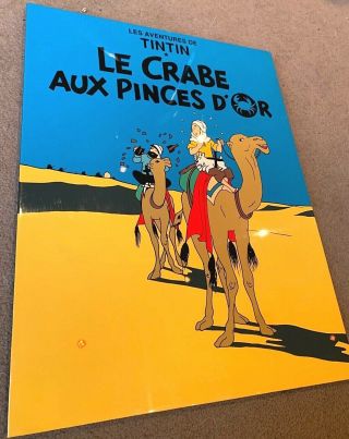 Tintin: Crab With The Golden Claws - Ltd Laquer Frame Print/plaque 40x30cm