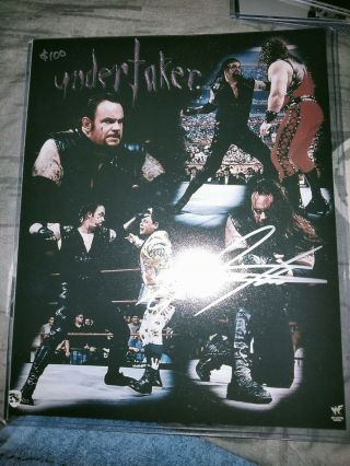 Mark Calaway - The Undertaker - 7 Time World Champ Wwe - Hand Signed 8x10 W/