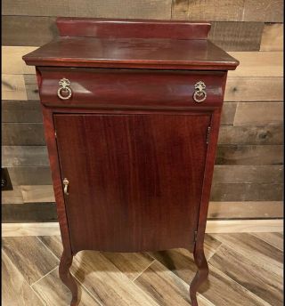 Kc Area Antique Mahogany Queen Anne Sheet Music Cabinet
