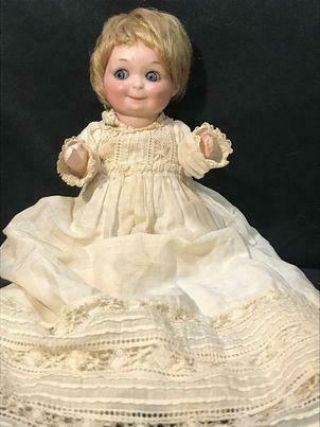 Antique German Bisque Head Googly Baby Doll A 253 M 8.  5in