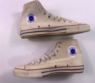 Vtg 60s Mens 8 Lucky Boy Chuck Taylor Converse All Star Usa White Sneaker Shoes