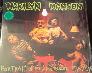 Marilyn Manson Portrait Of An American Family Green Vinyl 2lp Fanclub Repress