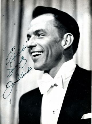 American Icon,  Pop Singer,  Oscar Winner Actor Frank Sinatra,  Signed Vintage Photo