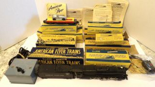 Vintage 1952 American Flyer Train Set With 316 Penn Loco,  Cars,  Track & More
