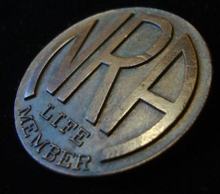 Vtg Large Nra National Rifle Association Life Member Pin 1930s