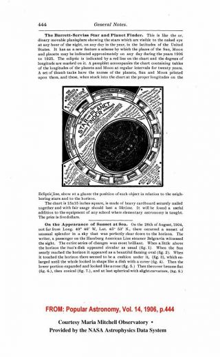 1906 Barritt Serviss Star and Planet Finder Vintage Planisphere 4