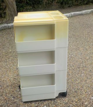 Vtg BOBY CART - TABORET Trolley Mobil Storage Off White Art Cosmetic Office Cart 3