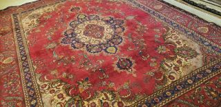 Vintage " Tabizz " Hand Knotted Rug