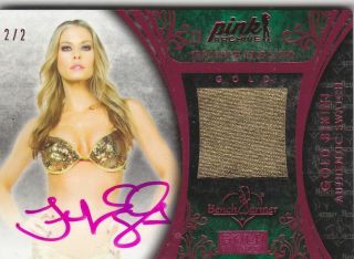 2015 Benchwarmer Pink Archive Jennifer England Autograph Gold Bikini Card /2