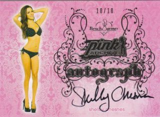 2015 Benchwarmer Pink Archive Shelby Chesnes Silver Foil Autograph Card /10
