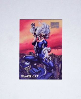1996 Marvel Masterpieces Card 4,  For The Black Cat,  Art By Boris Vallejo