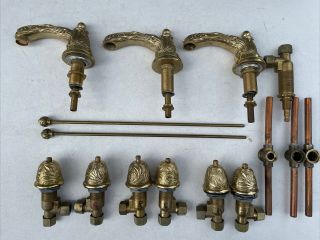 Vintage Sherle Wagner Gold Color Brass Bathroom Faucet Fixtures