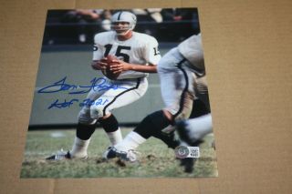 Oakland Raiders Tom Flores Signed 8x10 Action Photo W/hof 2021 Beckett Bas