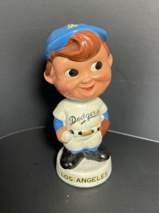 Vintage Los Angeles Dodgers Baseball Player Batter Bobblehead Nodder 1960 