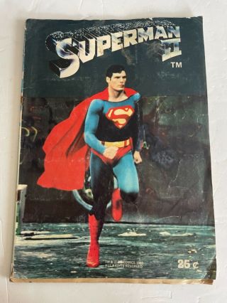 Vintage 1980 Superman 2 Collectible Stickers Album Spanish
