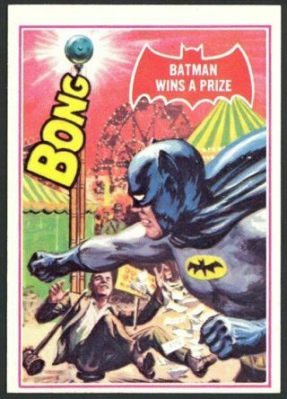 Batman Wins A Prize 1966 Topps Batman A Series Red Bat 21a -